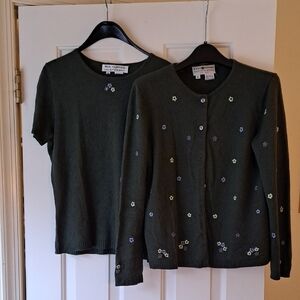 Silk/Cashmere Saks Fifth Avenue twin set